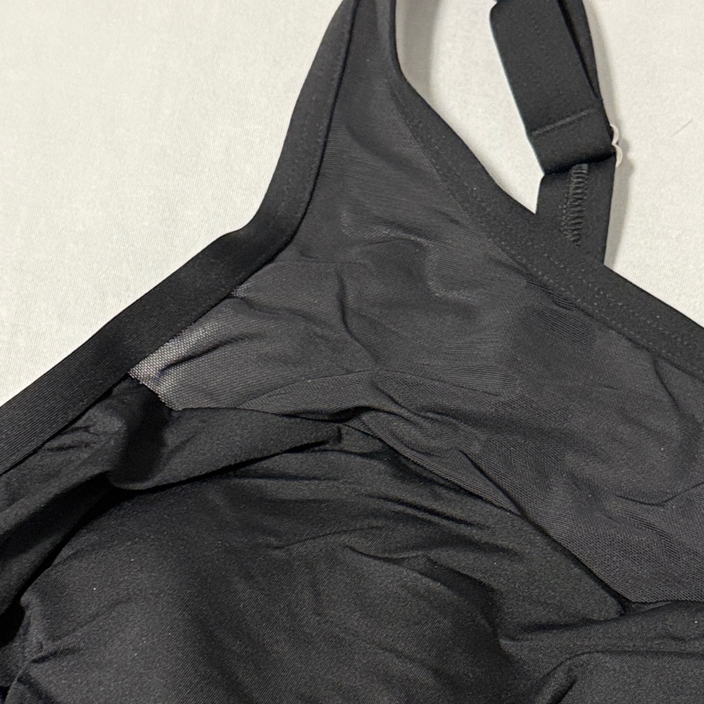 Lands' End Black Mesh High Neck Tankini Swimsuit Top Size 16W NWT - Picture 5 of 8